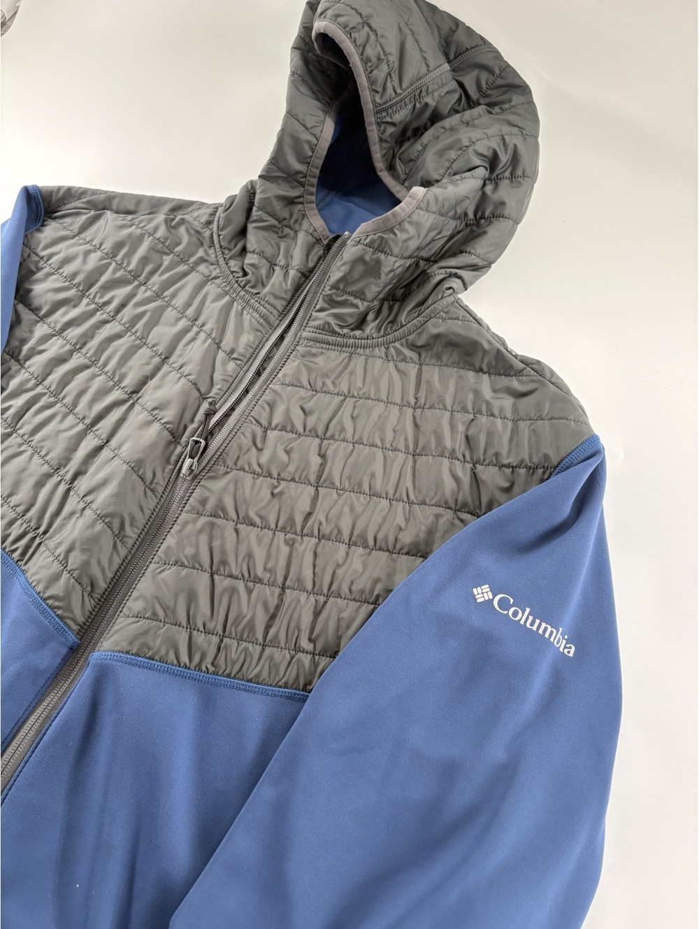 Columbia Hybrid Jacket Men's XL Navy Quilted Puffer Hooded